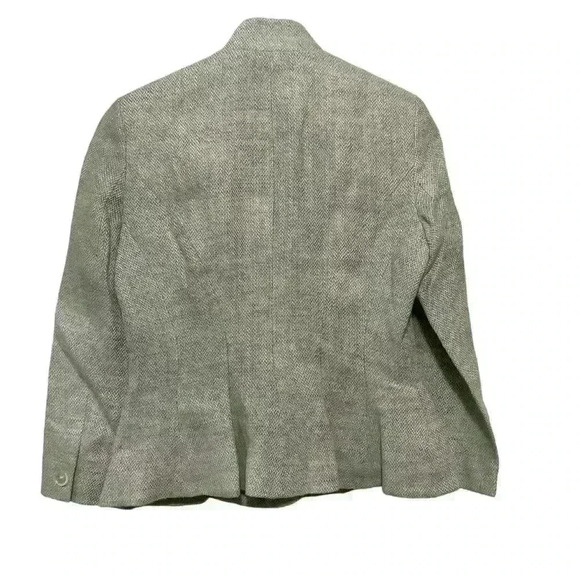 Lauren Ralph Lauren Womens VTG Linen Herringbone Blazer SZ 6P Blue/Grey - Picture 8 of 8